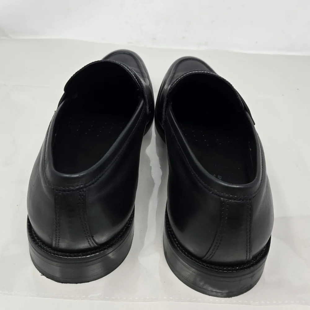 Marc Joseph Gold Mens 11.5 Penny Loafers Black Leather Slip On Office Career